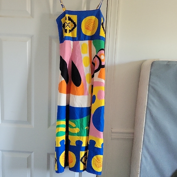 Colorful Patterned Women's Dress - Picture 3 of 3